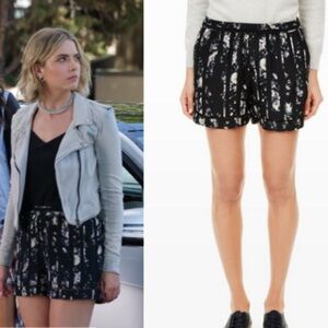 CLUB MONACO Ellery Short Silk Abstract Floral Print As Seen On TV Sz 2